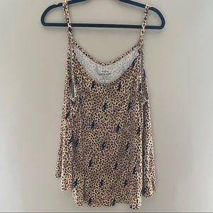 Torrid super soft Flowy leopard tank - size 2